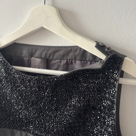 CALVIN KLEIN Sleeveless Embellished Sheath Dress - Picture 3 of 5